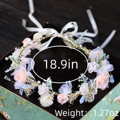 Flower Leaf Bridal Headband Tiara For Women Bride Party Wedding