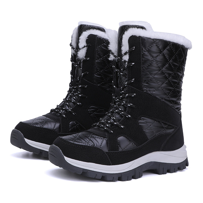 Women's Winter Insulated Snow Boots Warm Faux Fur Lined Mid Calf
