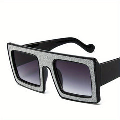 Oversized Flat Top Sunglasses Square Frame Glasses UV400