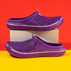 Women's Solid Flat Clogs Slip On Non slip Outdoor Casual Slides Shoes