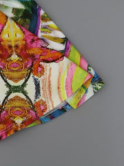 Geometric Block Print 2-in-1 Tennis Golf Skirt Quick Dry Active Skort