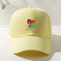 Mermaid Print Baseball Cap Casual Washed Distressed Cotton Dad Hats