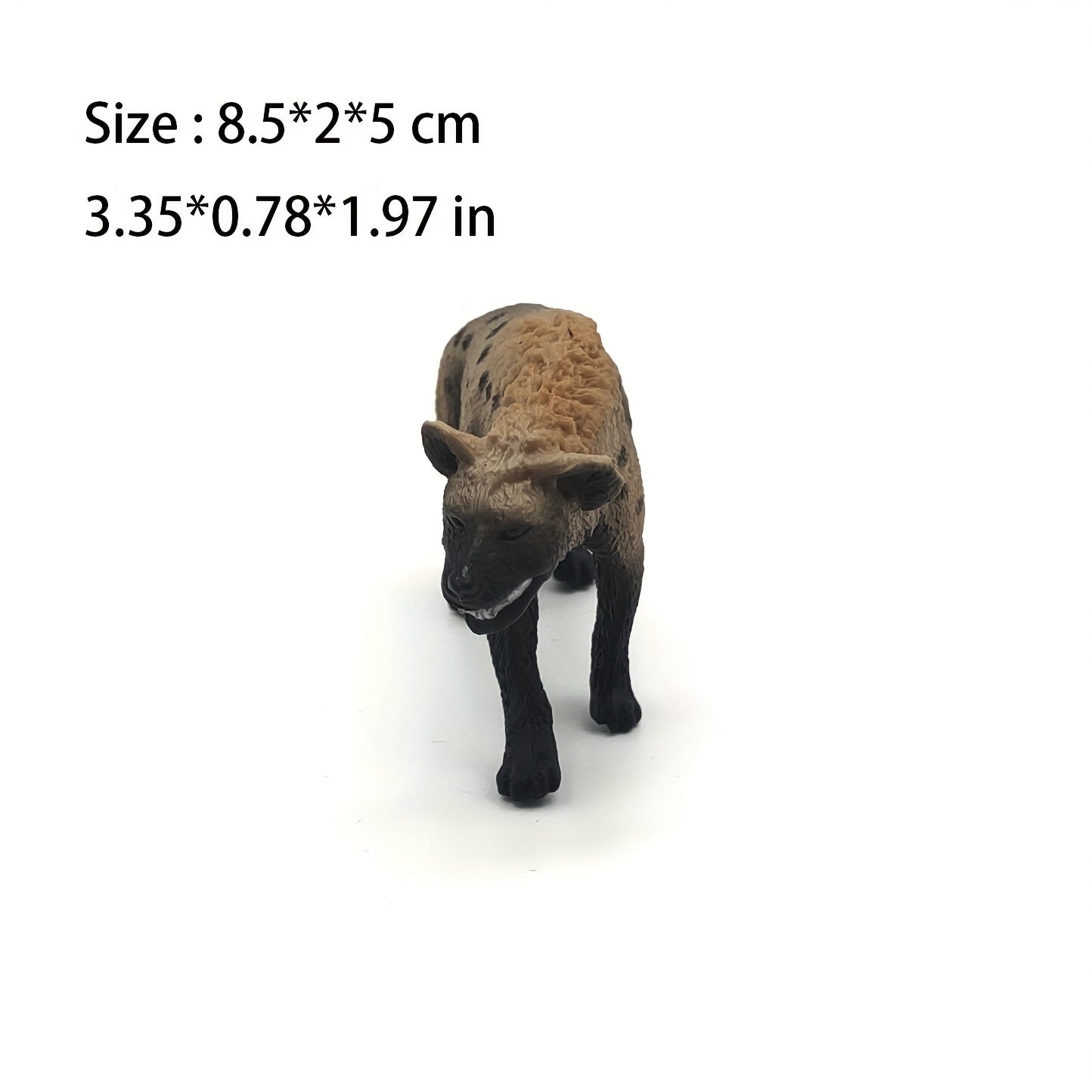 Realistic African Leopard Dog Figurine Wildlife Model Detailed Fur Desktop Decor