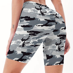 Women's Camo Pattern Tight Shorts for Fitness Yoga Running