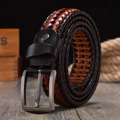 Vintage Handwoven Needle Buckle Belt For Men