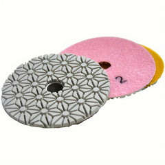 3pcs Wet & Dry Polishing Pads Stone Marble Tile, Flexible