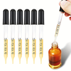 1ml Glass Dropper Pipette Rubber Tip Straight Pointed Easy Measuring