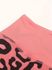 Leopard Print High Waist Yoga Pants - Women's Activewear