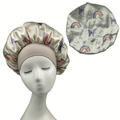 Y2K Gray Satin Head Wrap Elastic Turban Hat