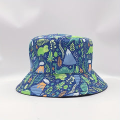 Dinosaur Print Bucket Hat Reversible Fisherman Cap