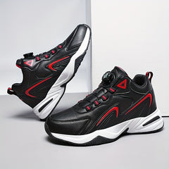 Men's Ankle Boots Rotating Buckle Non Slip Thermal Walking Shoes