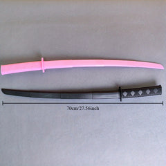 Pink Samurai Sword Retractable Role Playing Prop for Cosplay Halloween Costumes