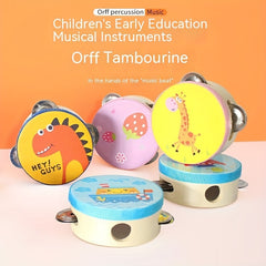 Cartoon Hand Clapping Drum Tambourine for Kids 1-3