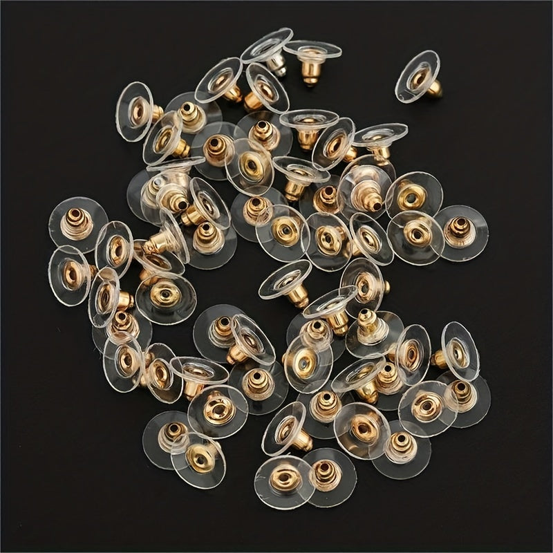 100pcs Stainless Steel Earring Back Plugs - Jewelry DIY Accessories
