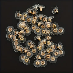 100pcs Stainless Steel Earring Back Plugs - Jewelry DIY Accessories