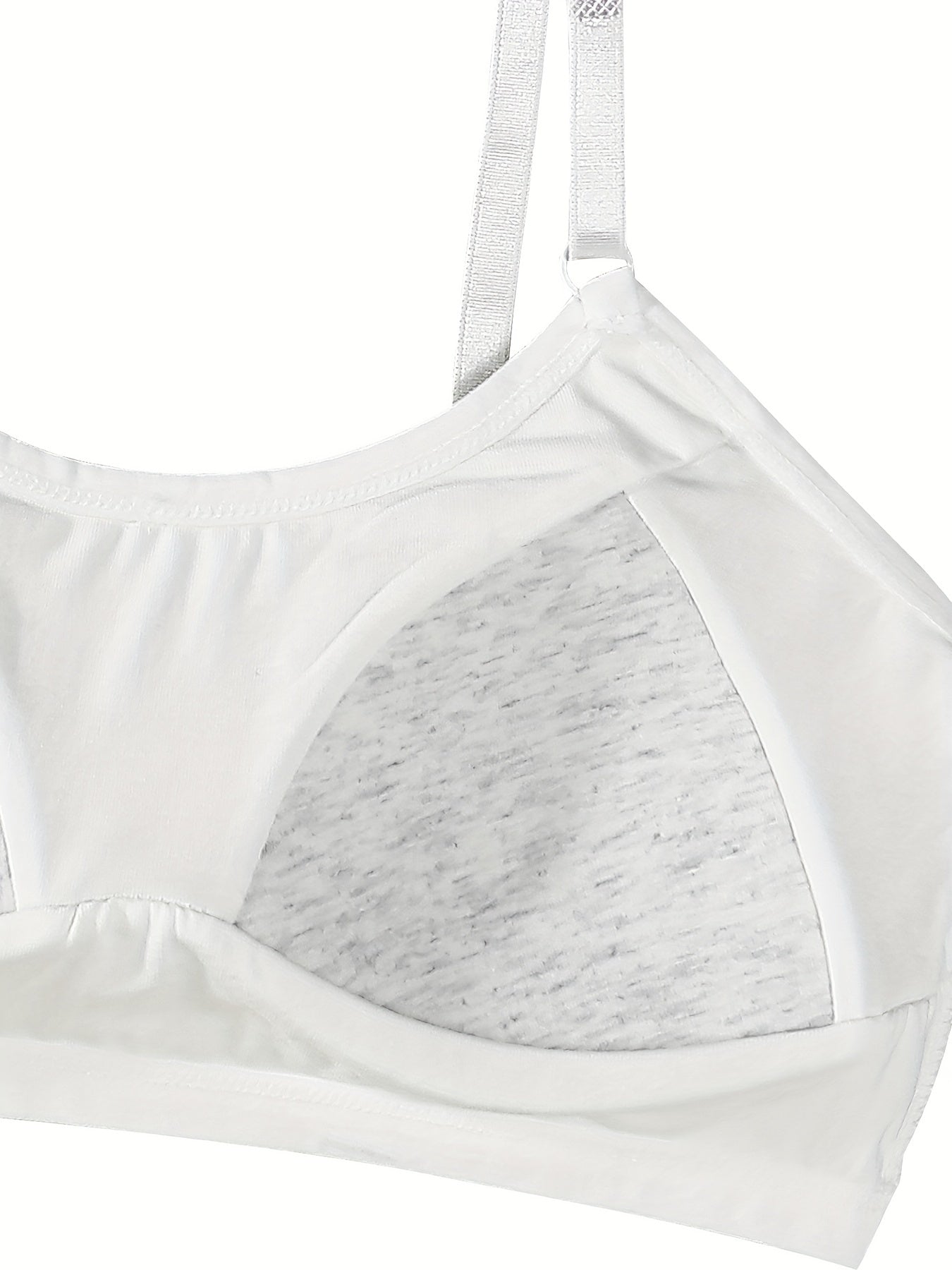 3pcs Girls Adjustable Stretch Sports Bras Comfortable Soft Bralette