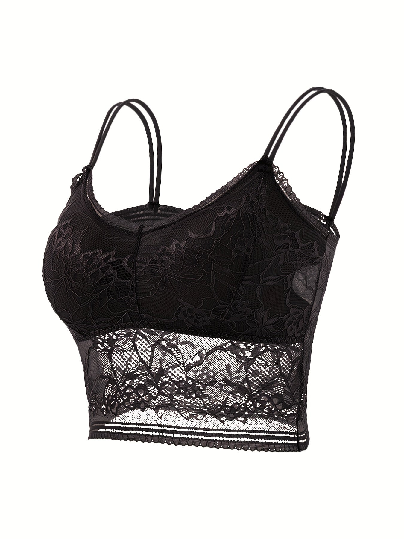 Floral Lace Wireless Bra Comfy & Breathable Full Coverage
