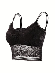 Floral Lace Wireless Bra Comfy & Breathable Full Coverage