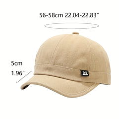 Short Brim Classic Baseball Cap Vintage Solid Casual Dad Hat Lightweight