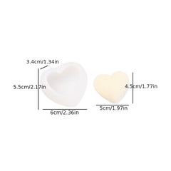 3D Grid Heart Silicone Candle Mold Soap Mousse Chocolate Cake Resin
