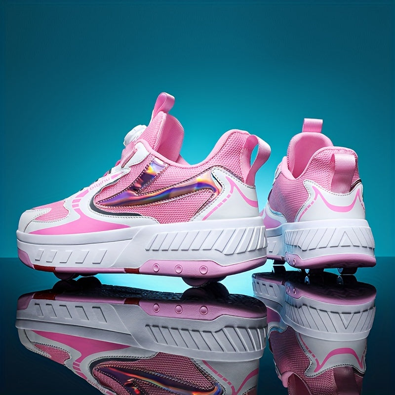 Breathable Mesh Roller Shoes for Kids Outdoor Fun