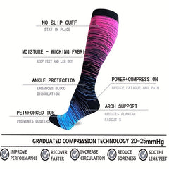 Compression Socks 20-30 mmHg for Men & Women, 6 Pairs