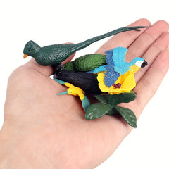 22pcs Animal Dolls Cognitive Toy Set - Parrots, Flamingos - Children's Puzzle