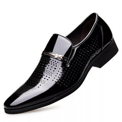 Men's Pointed Toe Shoes Superfine Fiber Slip On Oxford Shoes