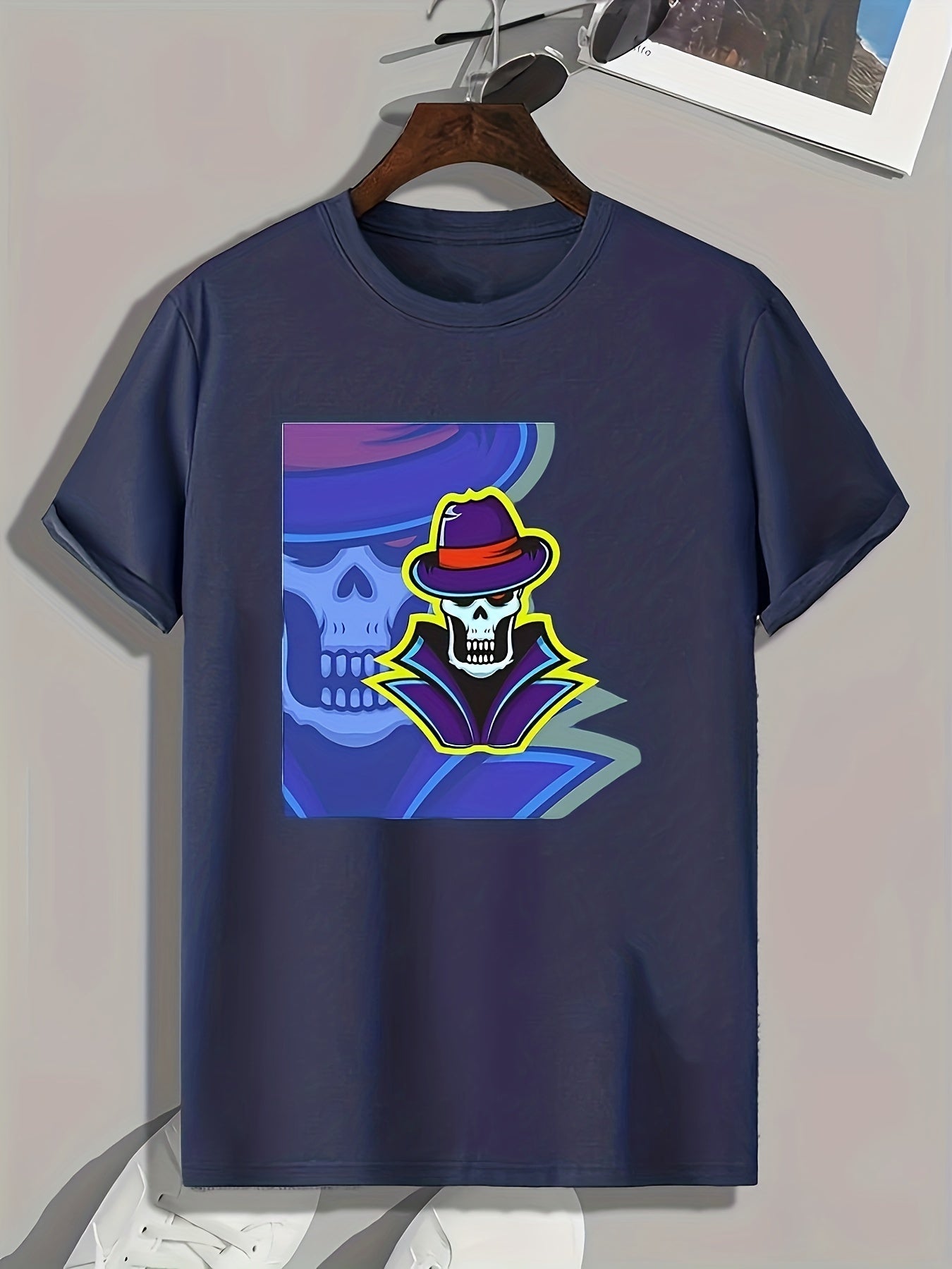 Skull Print Men's Graphic T shirt Casual Comfy Tees For Summer