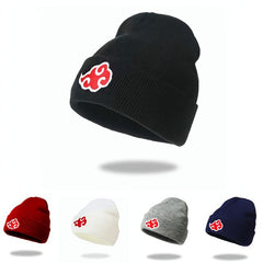 Men's Cloud Embroidered Knitted Beanie Anime Hat