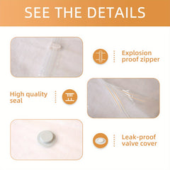 4pcs Transparent Vacuum Compression Storage Bags Sealed Moving Bags