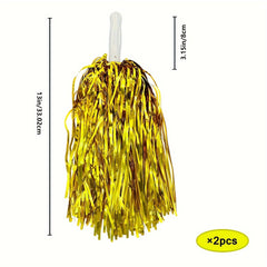 2pcs Cheerleading Pom Poms for Sports Game Performance