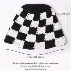 Checkerboard Lattice Bucket Hat Unisex