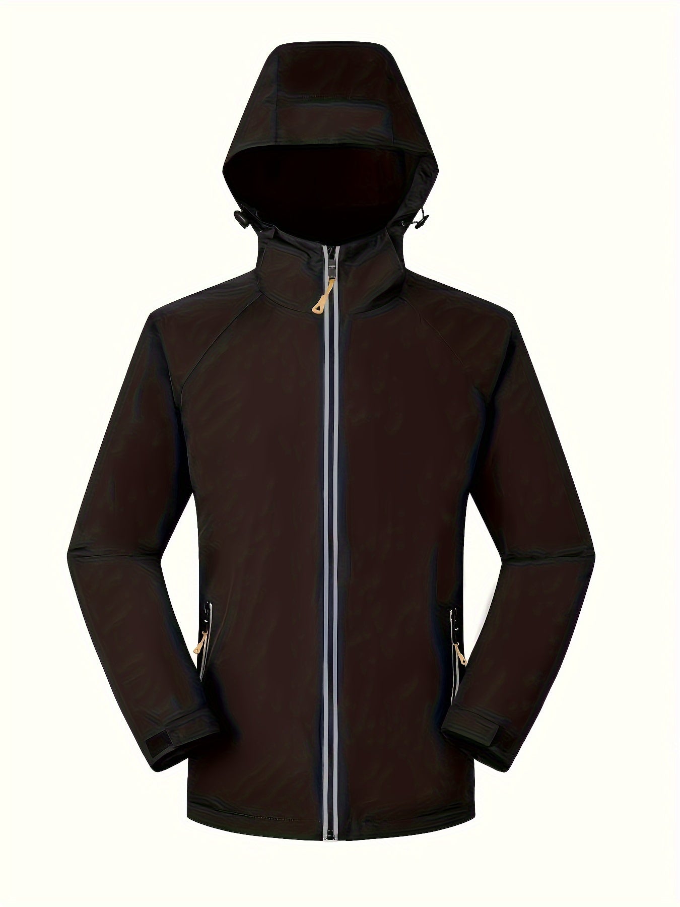 Fleece Liner Hooded Outdoor Jacket With Zipper Pockets