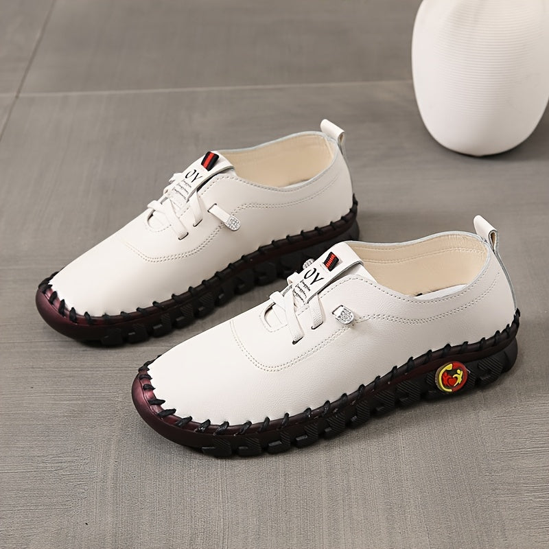 Women's Lace Up Low Top Soft Sole Flat Shoes