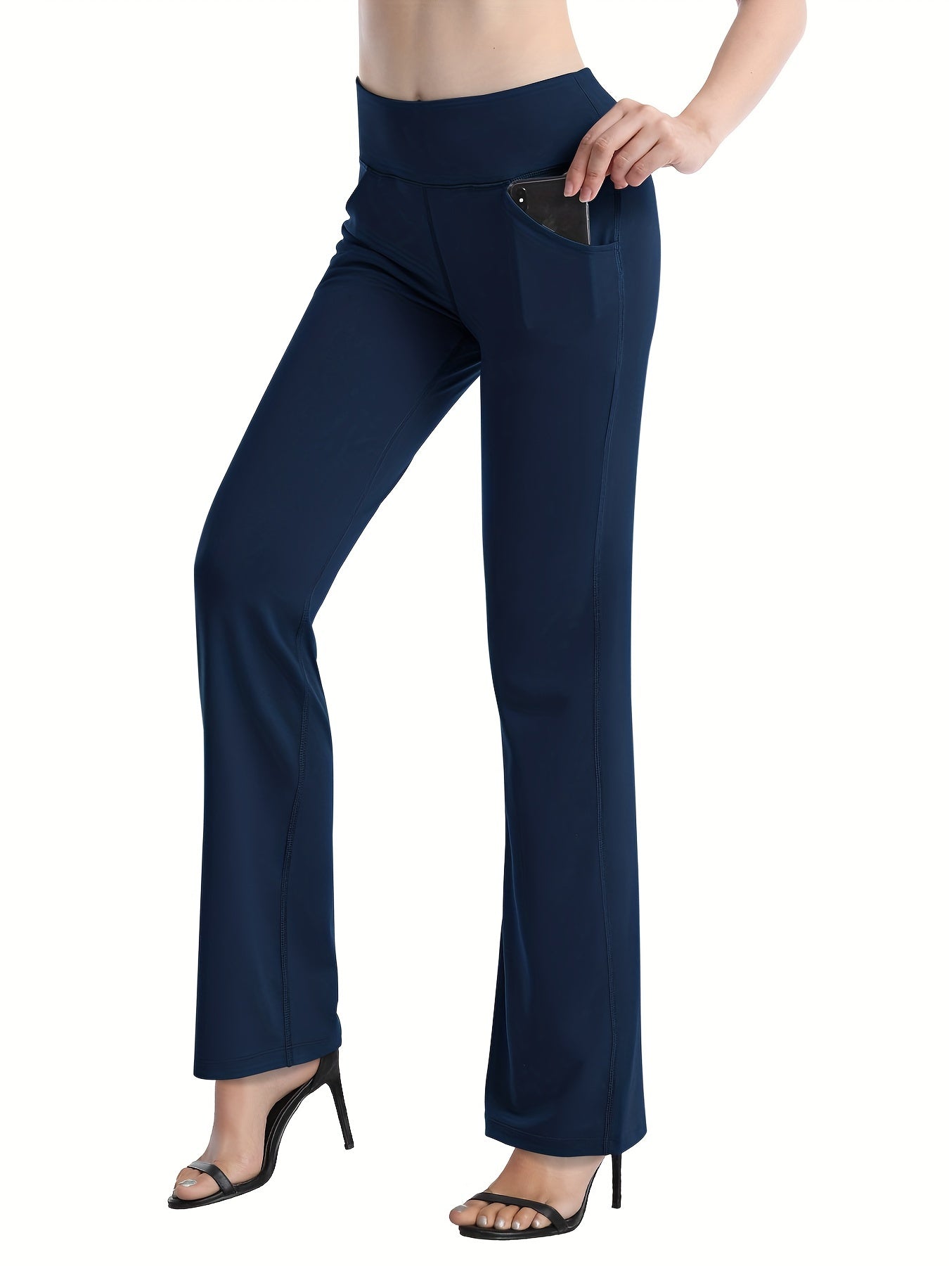 Bootcut Yoga Pants With Pocket High Waisted Workout Leggings