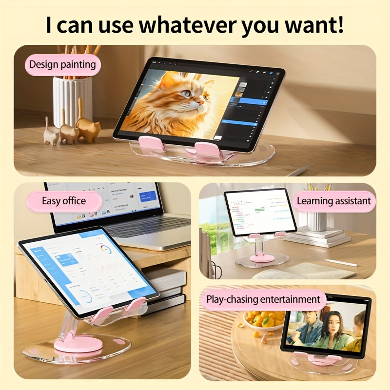 Universal Desktop Tablet Stand Swivel Adjustable Foldable
