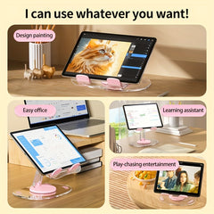 Universal Desktop Tablet Stand Swivel Adjustable Foldable