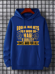 Equal Rights Letter Print Hoodie Men's Sweatshirt