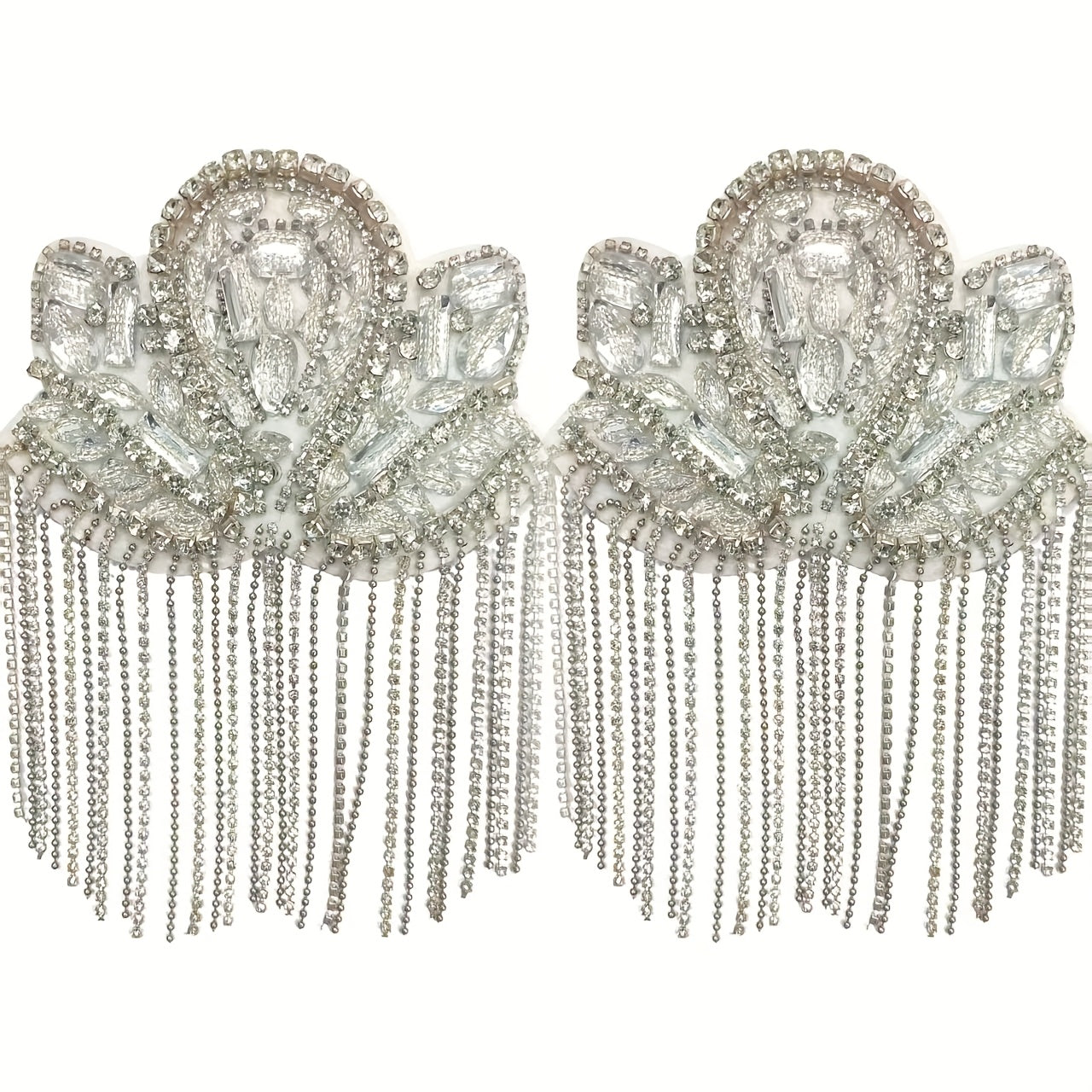 Glittered Fringe Shoulder Titles for Performance Wear