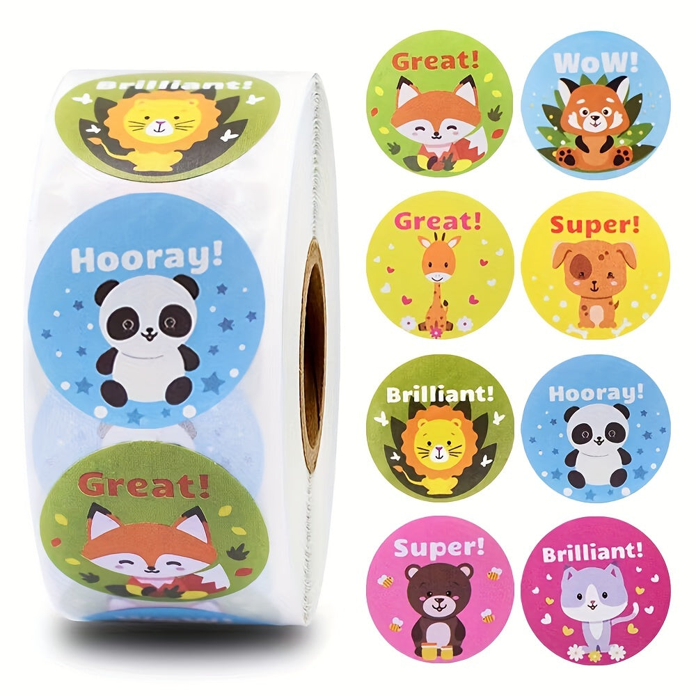Animal Reward Stickers Adhesive Card Decorative Labels