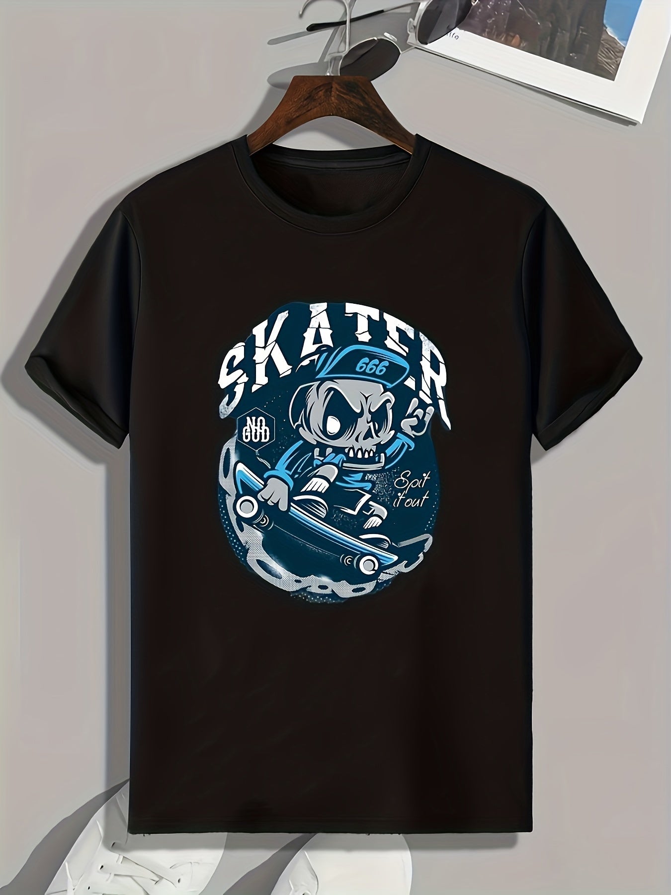 Skater Print Men's Graphic T shirt for Summer