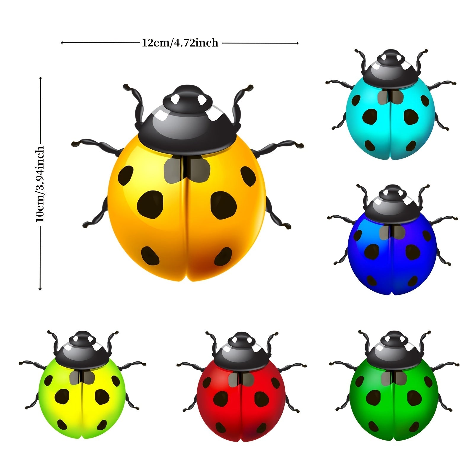 Metal Ladybugs Wall Decor Hanging Home Garden Decor Bedroom Wedding Party Birthd