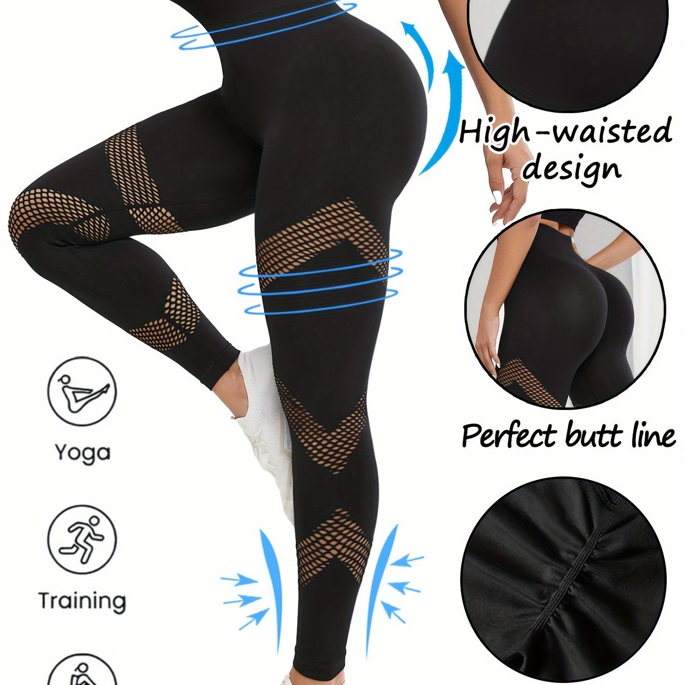 Quick Dry Butt Lifting Yoga Pants High Waist Leggings Women's Activewear
