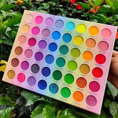 48 Colors Rainbow Eyeshadow Palette Matte Metallic Shimmer Bright Tone