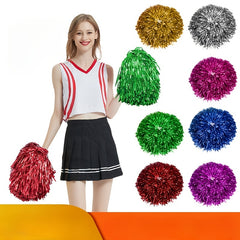 2pcs Cheerleading Pom Poms Durable Ring High Intensity Sports Competition