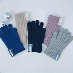 Kids Winter Sports Gloves Elastic Warm Keeping Knitted Coldproof Glove