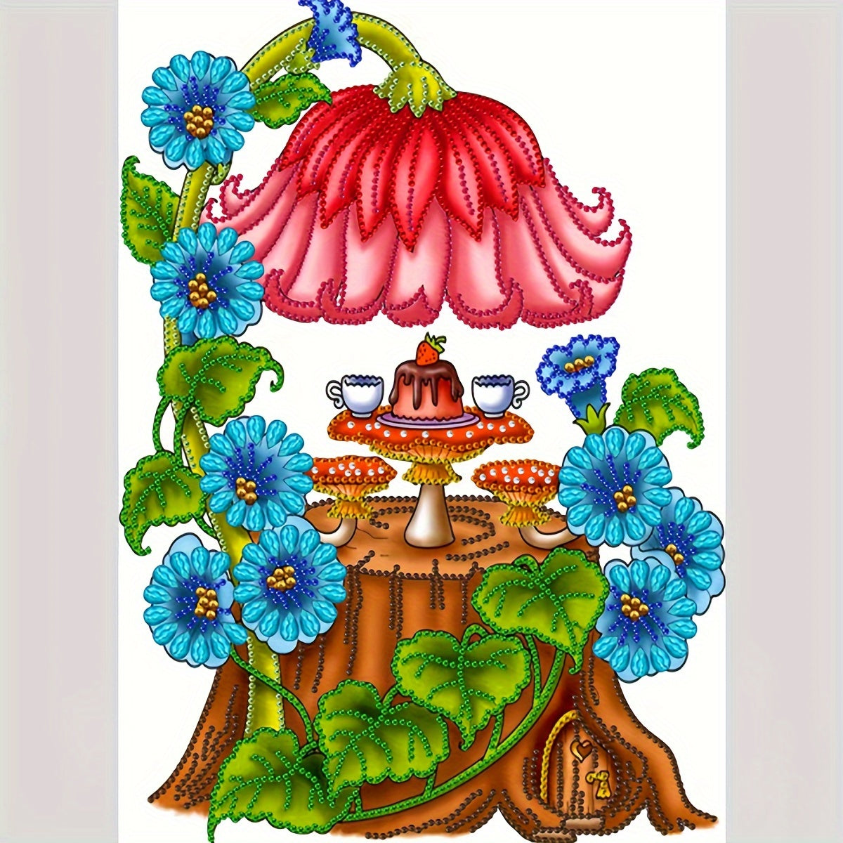 Flower Diamond Painting Kit - DIY Special Shape Crystal Art