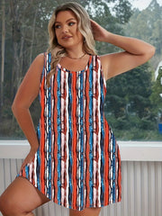 Stripe Print Tank Sleep Dress