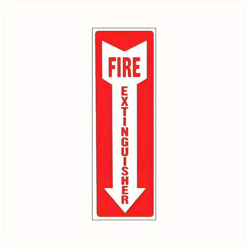 5 Pack Self Adhesive Reminder Stickers for Fire Safety Signs Red